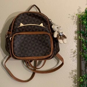 🫒3 for $10// Mini Backpack w. Teddy Bear Keychain